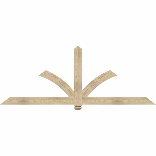 Ekena Millwork Redmond Rough Sawn Timber Gable Bracket, Douglas Fir, 84"W x 31"H x 2"D x 4"F, 9/12 Pitch GBW084X31X0204RED00RDF - main